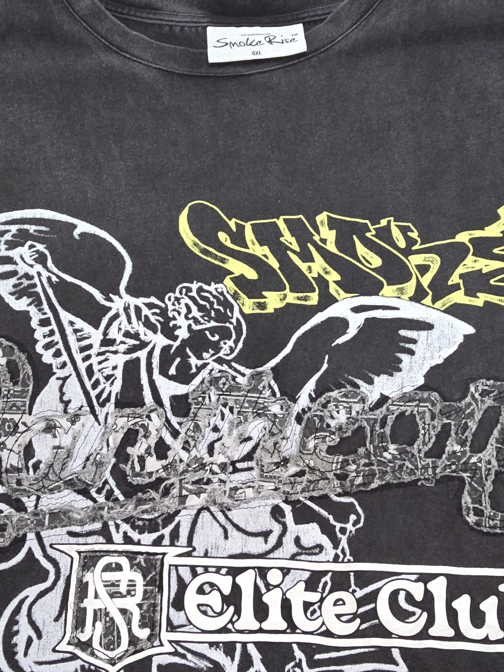 4X SmokeRise OVERSIZED Graphic Tee with Yellow Accents